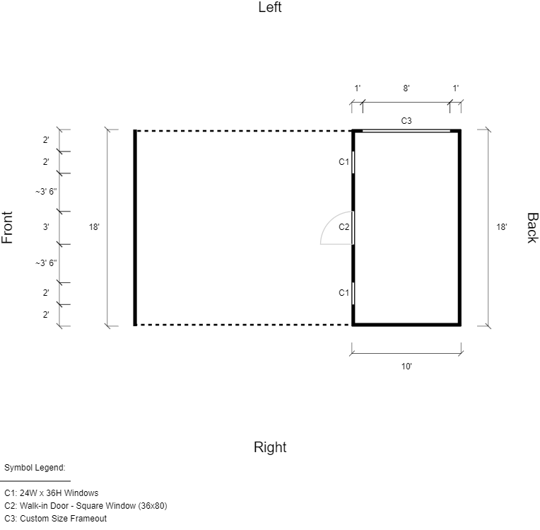 18′ x 30′ x 8′ Combo Unit - Metal Buildings, Carports, Barns & More ...