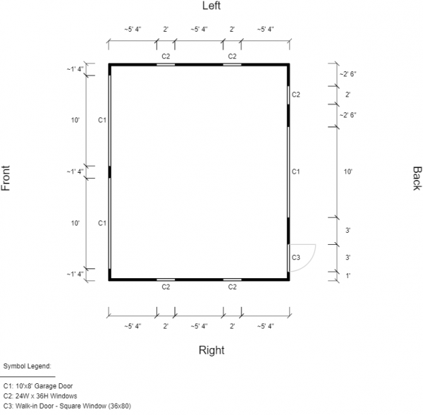 24x20x9 Double Metal Garage - Metal Buildings, Carports, Barns & More ...