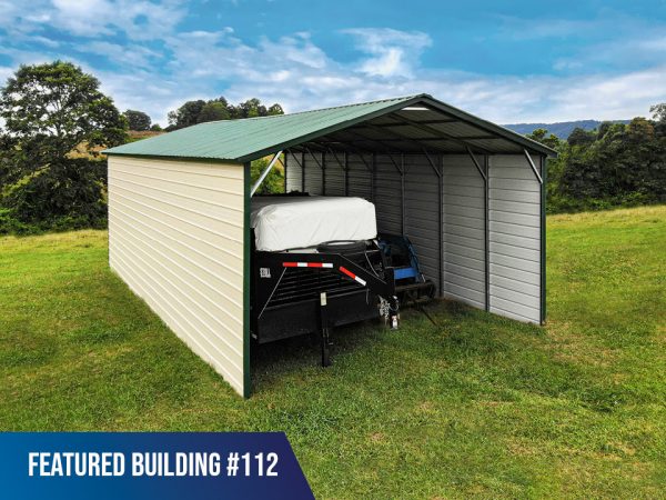 20' x 40' x 11' Carport with Sides