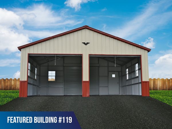 24x20x9 double-metal-garage