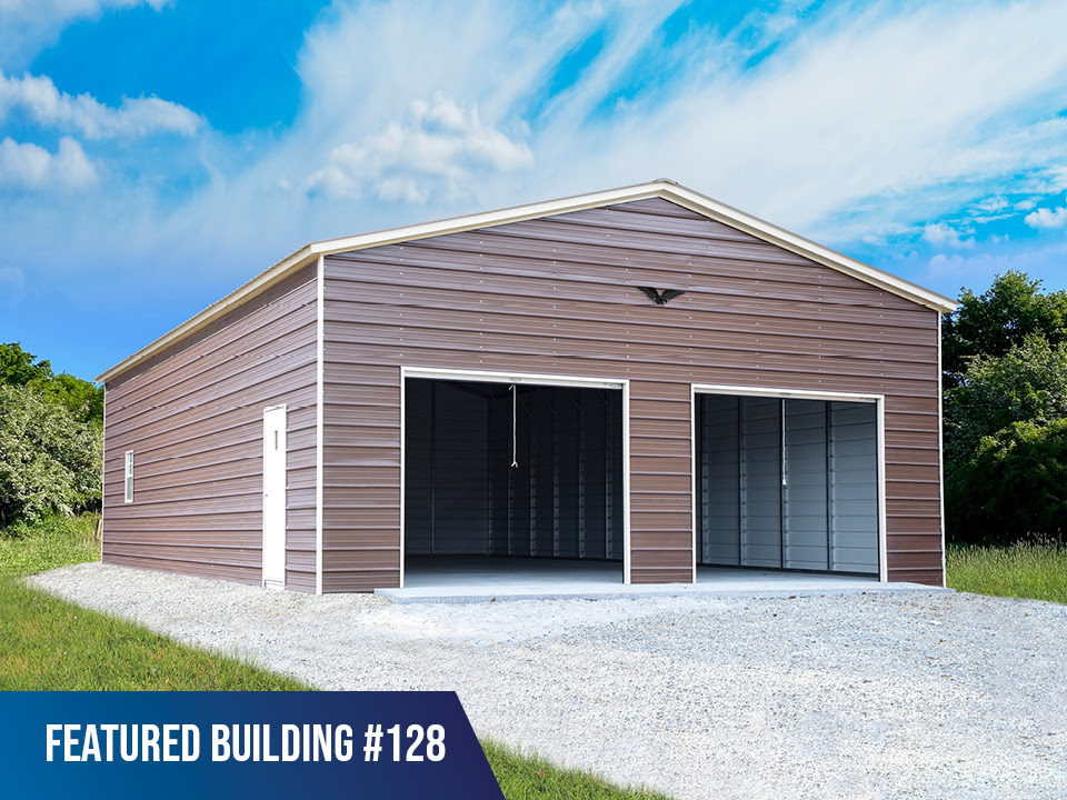 24 X 40 X 12 3- Bay Metal Garage - Metal Buildings, Carports, Barns & More:   - Your Source for Quality Structures