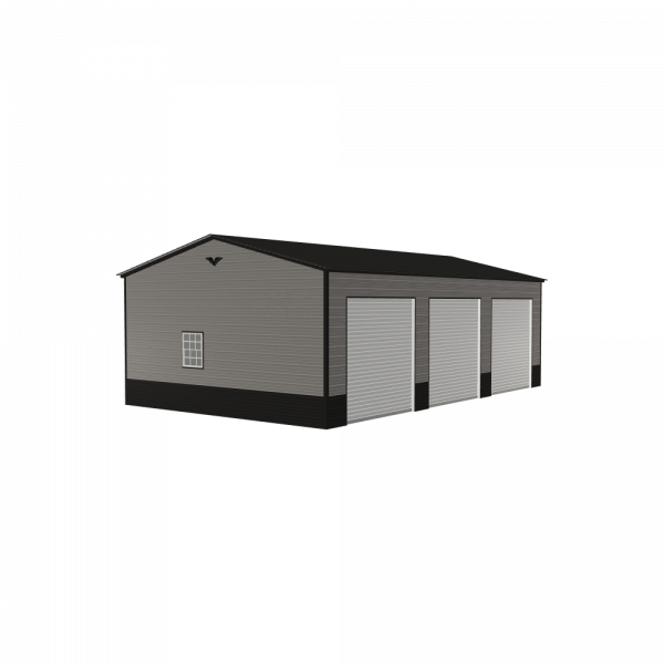 24 X 40 X 12 3- Bay Metal Garage - Metal Buildings, Carports, Barns ...