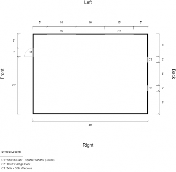 28x40x10 Double Metal Garage - Metal Buildings, Carports, Barns & More ...